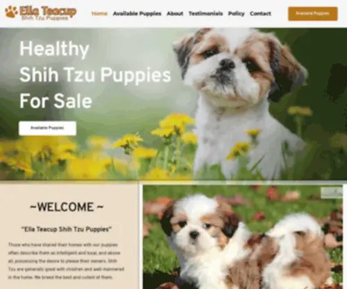 Ellateacupshihtzupuppies.com(Healthiest Shih Tzu Puppies) Screenshot