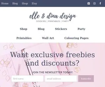 Elleanddinadesign.com.au(STICKERS & PLANNER SUPPIES) Screenshot