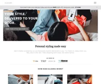 Ellegra.com.my(Ellegra is an online personal styling service. Get your Ellegra style box: 5 items hand) Screenshot