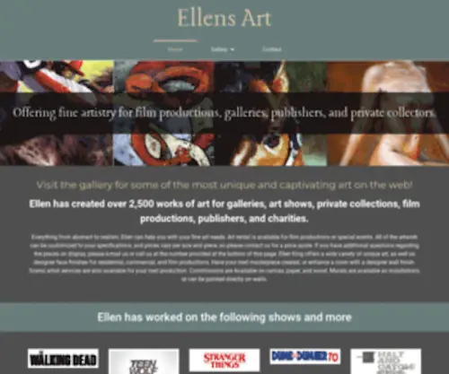 Ellensart.com(Artsist Ellen King) Screenshot