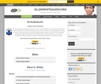 Ellenwhiteaudio.org(Ellen White books in Audio) Screenshot