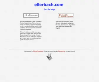 Ellerbach.com(Dedicated to German Shepherd Dogs) Screenshot