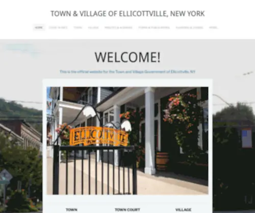 Ellicottvillegov.com(TOWN & VILLAGE OF ELLICOTTVILLE) Screenshot