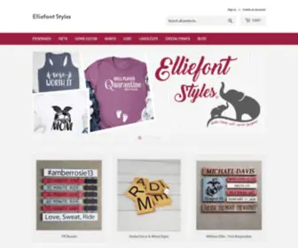 Elliefontstyles.com(Unique Personalized Gifts) Screenshot