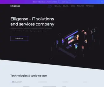 Elligense.com(IT solutions and services company) Screenshot