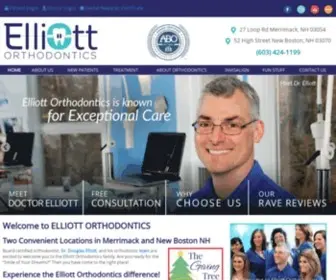 Elliottorthodontics.com(Orthodontist Merrimack and New Boston NH Invisalign Bedford NH) Screenshot