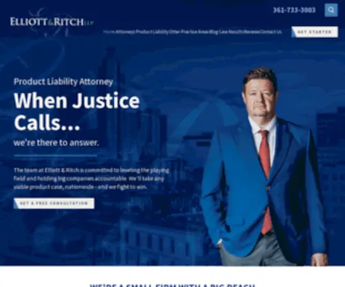 Elliottritch.com(Corpus Christi Product Liability Attorney) Screenshot
