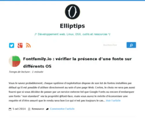 Elliptips.info(Web, Linux, OSX, astuces et tutos) Screenshot