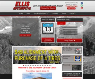 Elliscarcareinc.com(Ellis Automotive Car Care Center) Screenshot