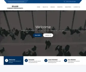 Elliscareer.com(Ellis Career Consultants is an executive search and placement firm serving the needs of the business community) Screenshot