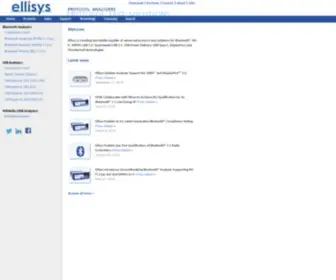 Ellisys.com(USB, Bluetooth and WiFi Protocol Test Solutions) Screenshot