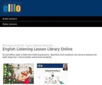 Elllo.org(English Listening Lesson Library Online) Screenshot