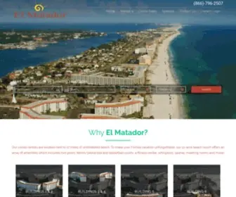 Elmatador-Rentals.com(Beach Vacation Rental Properties in Fort Walton Beach FL) Screenshot