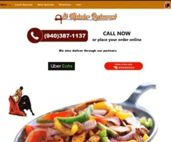 Elmatadorrestaurant.com(Denton Tx) Screenshot