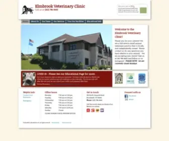 Elmbrookvet.com(Elmbrook Veterinary Clinic) Screenshot