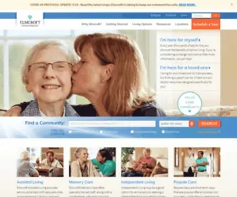 Elmcroft.com(Assisted Living & Senior Living Facilities) Screenshot