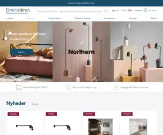 Elministeren.dk(Køb billige lamper) Screenshot