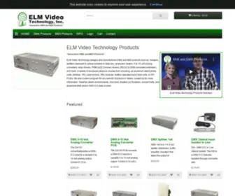 Elmvideotechnology.com(DMX and Midi Products) Screenshot