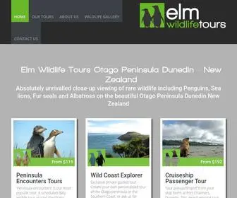 Elmwildlifetours.co.nz(Elm Wildlife Tours Otago Peninsula Dunedin) Screenshot