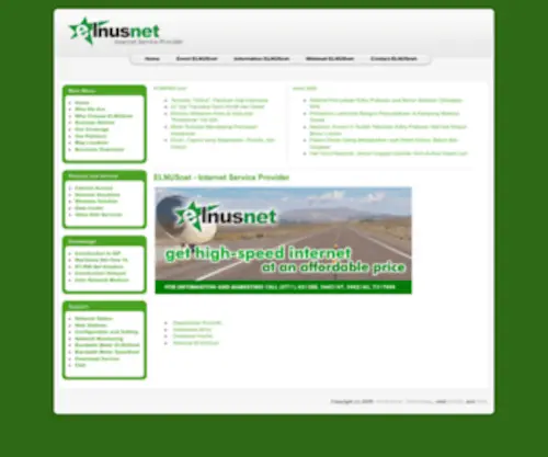Elnus.net.id(Internet Service Provider) Screenshot