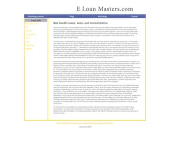 Eloanmasters.com(Bad Credit Loans) Screenshot