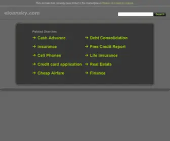 Eloansky.com(The Leading E Loan Sky Site on the Net) Screenshot