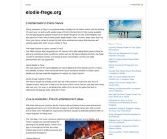 Elodie-Frege.org(Entertainment in Paris France) Screenshot