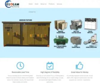 Elolam-Manufacturing.com(Elolam Manufacturing) Screenshot