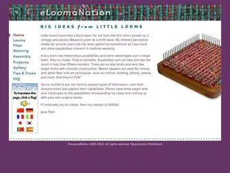 Eloomanation.com(Big Ideas from Little Looms) Screenshot