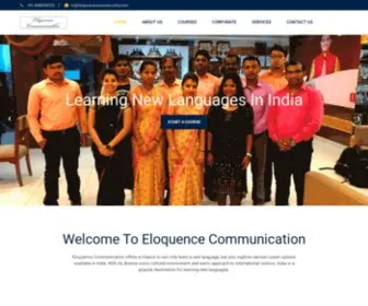 Eloquencecommunication.com(Eloquence communication learn Basic english online bangalore) Screenshot