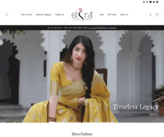 Elorafashion.com(Buy handwoven designer silk & wedding silk sarees online on Elora) Screenshot