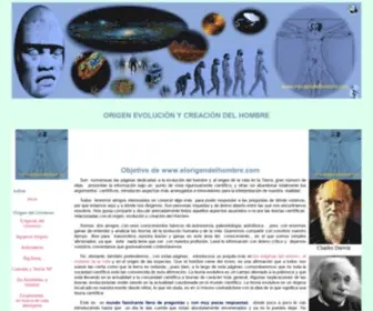 Elorigendelhombre.com(Origen Evolucion y Creacion del Hombre) Screenshot