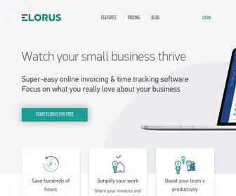 Elorus.com(Online Invoicing & Time Tracking Software) Screenshot