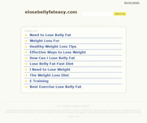 Elosebellyfateasy.com(Lose Belly Fat How To) Screenshot