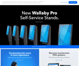 Elotouch.com(Touchscreens for Retail) Screenshot