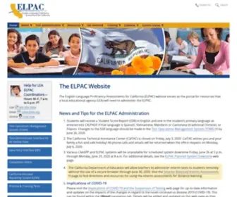 Elpac.org(The English Language Proficiency Assessments for California (ELPAC)) Screenshot