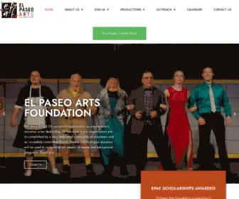 Elpaseoarts.org(Bringing art to the Lower Rio Grande Valley) Screenshot