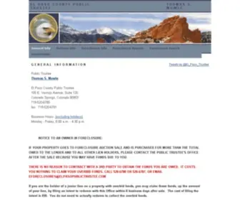 Elpasopublictrustee.com(El Paso Public Trustee) Screenshot
