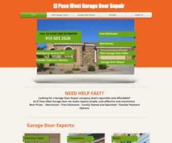 Elpasowestgaragedoorrepair.com(Garage Door Service) Screenshot