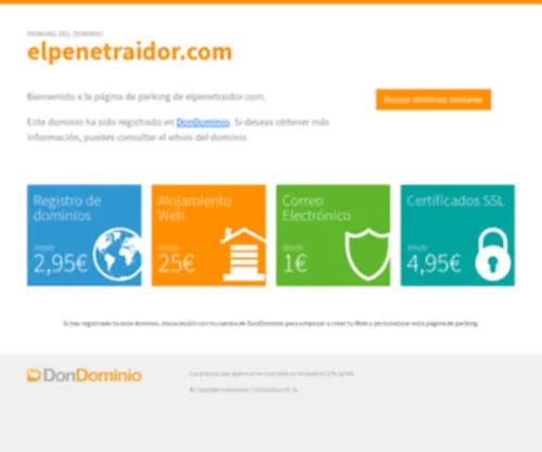 Elpenetraidor.com(Registrado en DonDominio) Screenshot