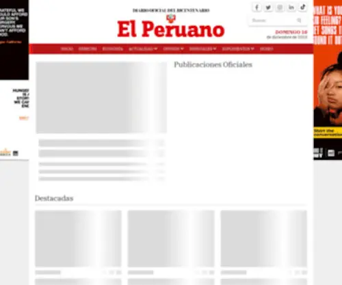 Elperuano.pe(Diario Oficial El Peruano) Screenshot
