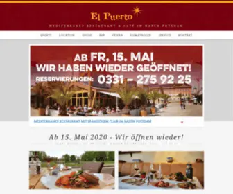 Elpuerto.de(EL PUERTO ::: Mediterranes Restaurant & Café im Hafen Potsdam) Screenshot