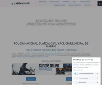 Elrincondelpolicia.es(Academia Online Oposición Policía Nacional) Screenshot