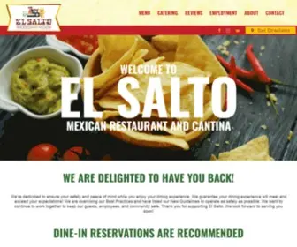 Elsaltorestaurant.com(El Salto Restaurant and Cantina) Screenshot