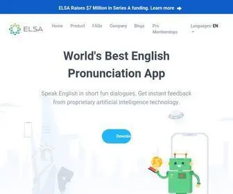 Elsaspeak.com(Our speech recognition app) Screenshot