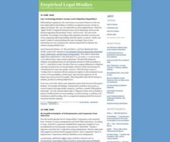 Elsblog.org(Empirical Legal Studies) Screenshot