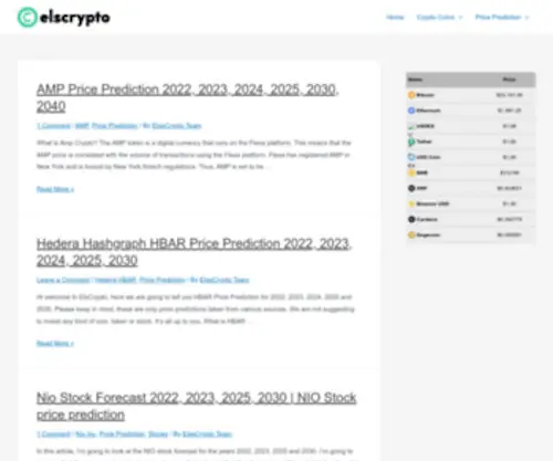Elscrypto.com(Crypto Coins News & Price Prediction) Screenshot