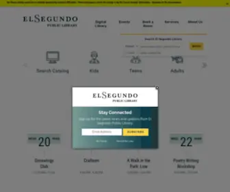 Elsegundolibrary.org(The El Segundo Public Library) Screenshot