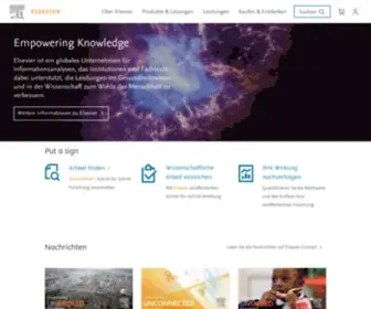 Elsevier.de(Ein Unternehmen für Informationsanalysen) Screenshot