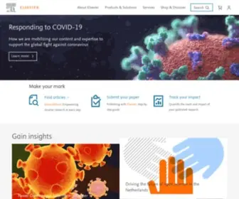 Elsevier.net(An Information Analytics Business) Screenshot